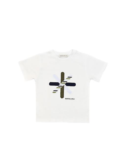 T-shirt, bambino, logata. MANUEL RITZ | MR2169BI